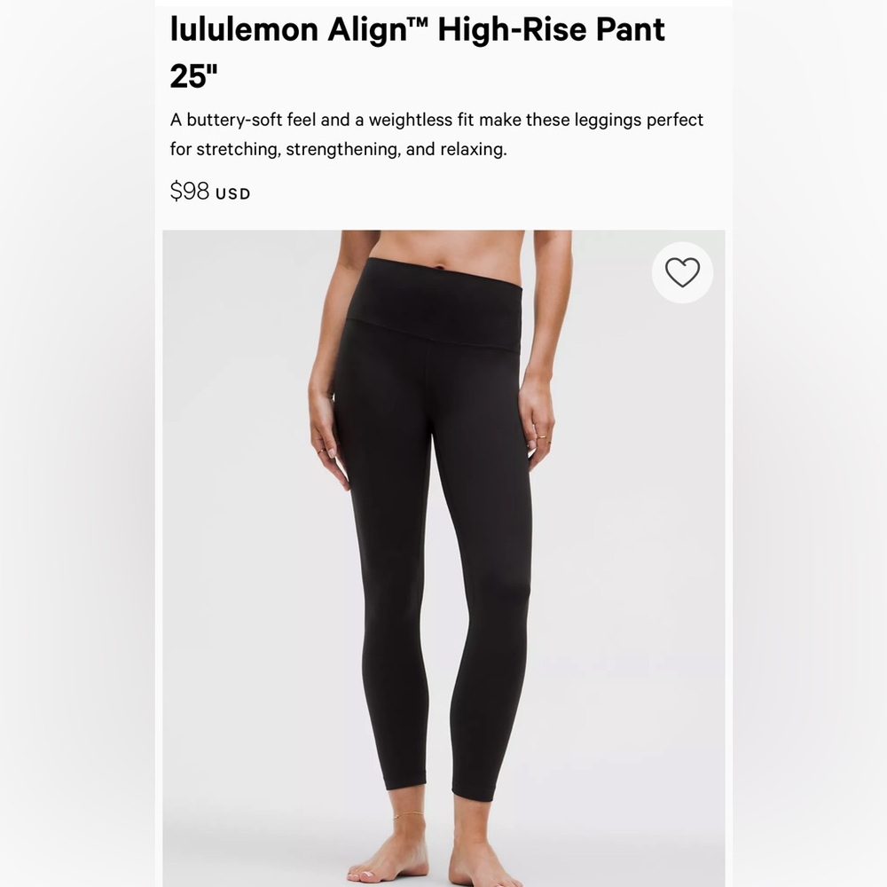 Lululemon Black Align High-Rise Leggings
